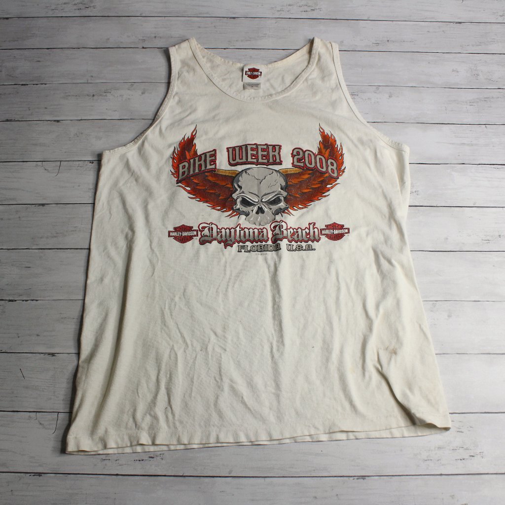 Harley Davidson Motorcycle Men's Tank T Shirt Size Xl Daytona Beach Lakeland Fl